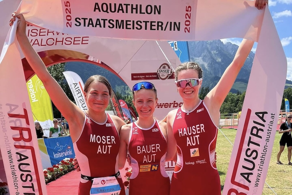 Nicole Bauer gewinnt Staatsmeistertitel im Aquathlon | © Privat_Leopold Bauer
