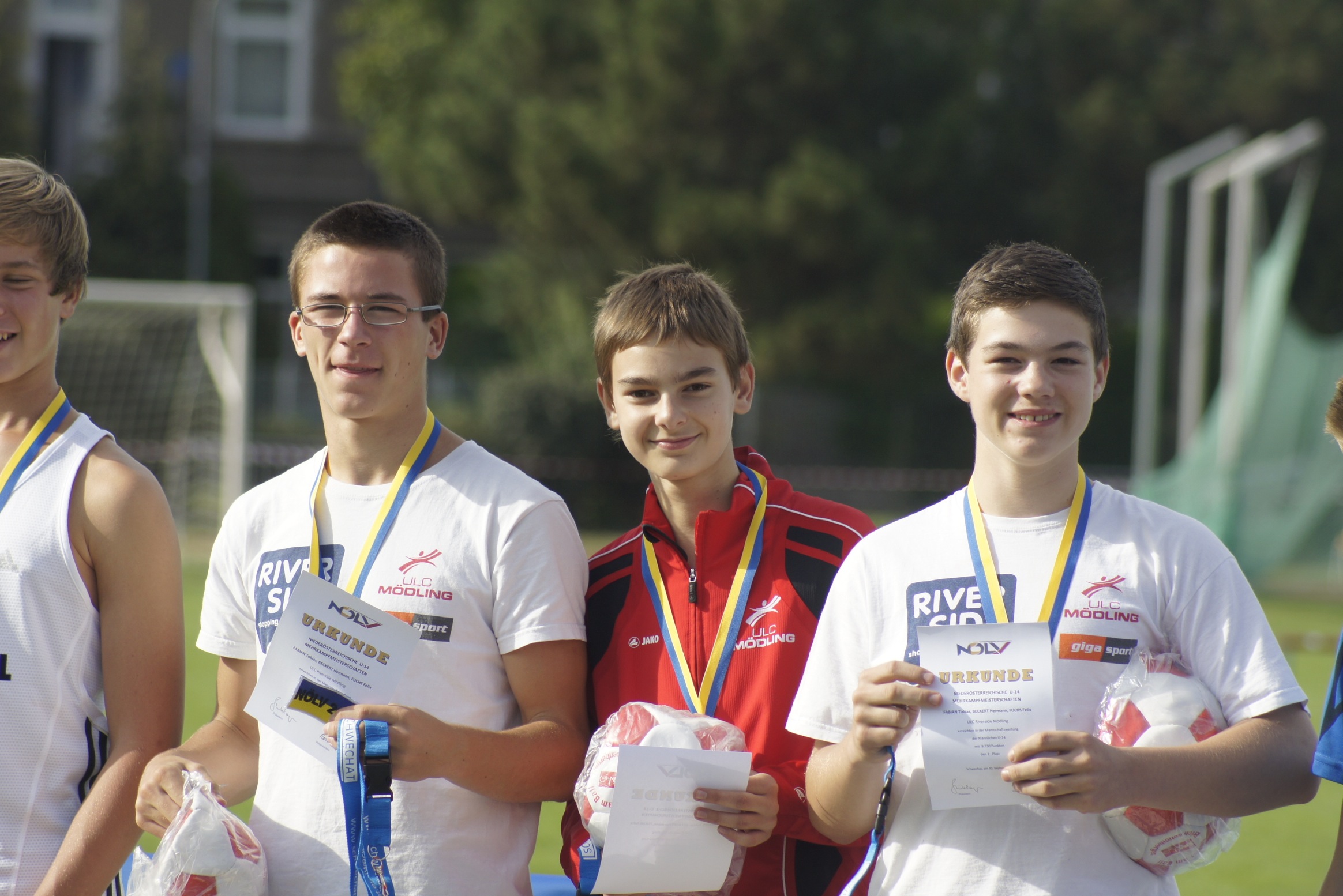 Felix FUCHS, Tobias FABIAN, Hermann-Alex BECKERT - das U14 Erfolgsteam