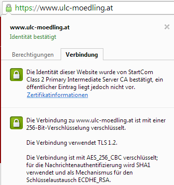 Webseiteninfos in Chrome